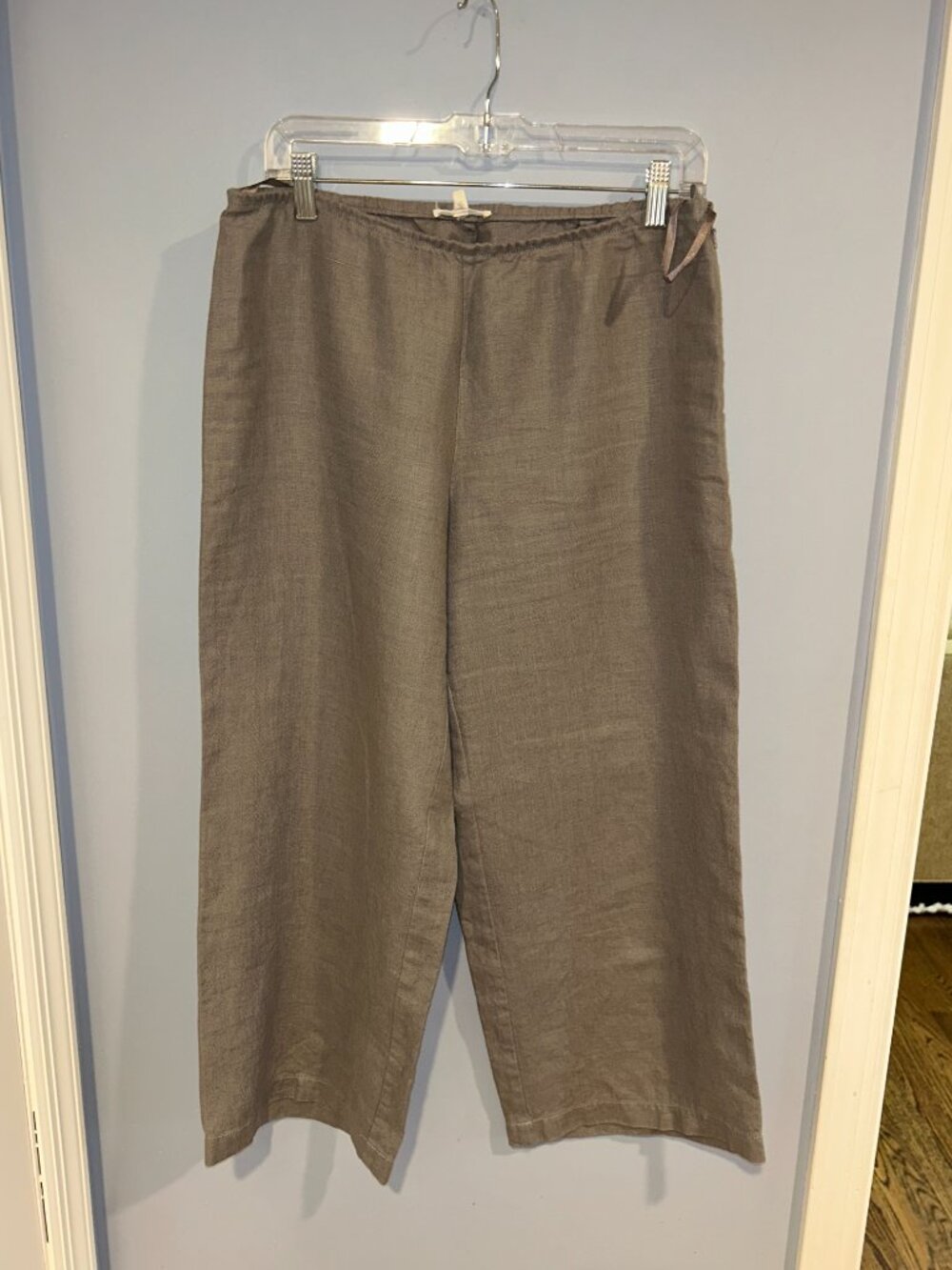 Eileen Fisher Linen Wide Leg Pants, Ladies Small, Grey - Picture 3 of 6